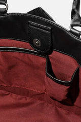 gothic cathedral purse with red interior lining and pouches