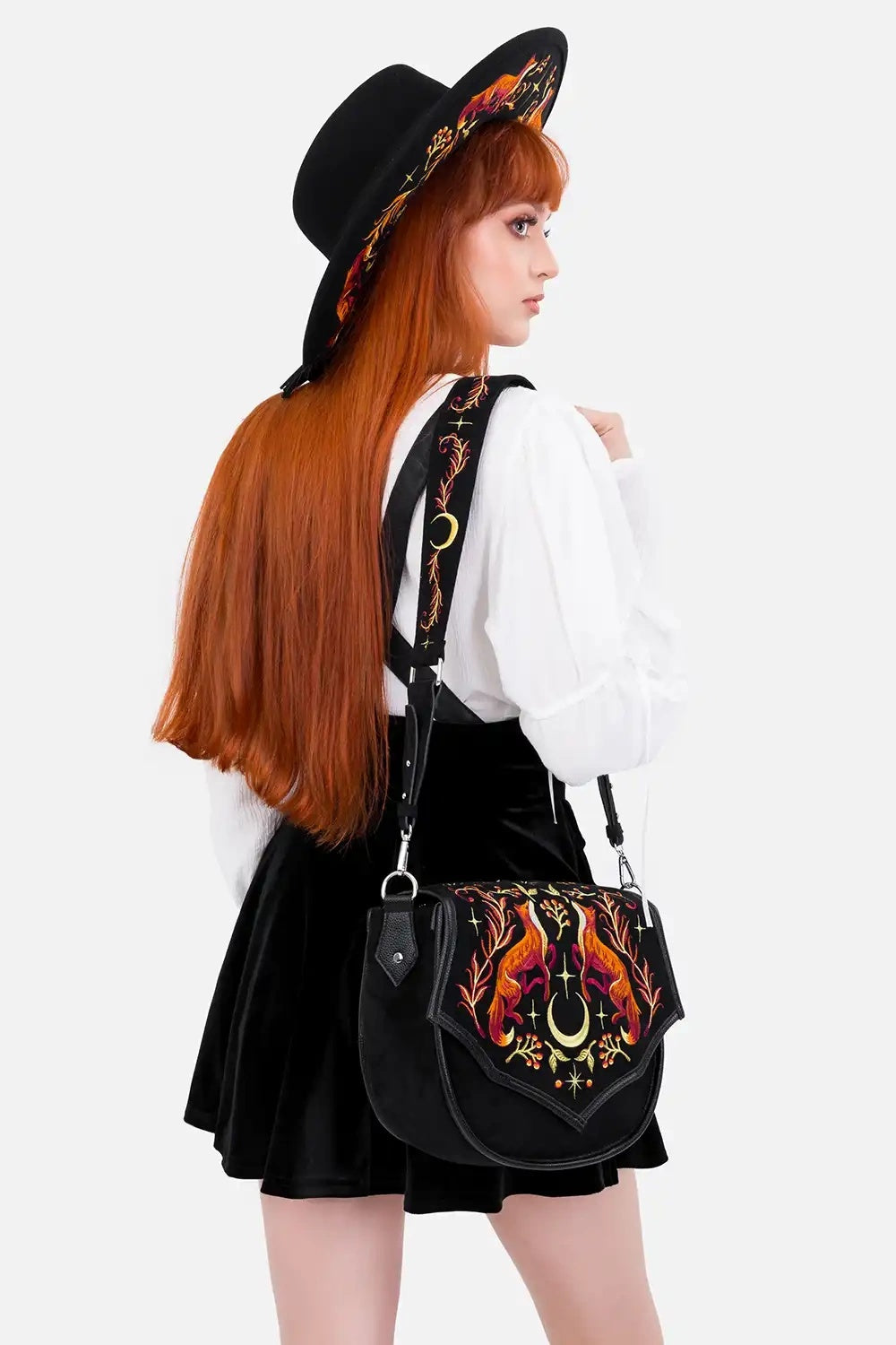 restyle bag with embroidered shoulder strap