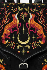 autumn witch embroidered whimsical backpack