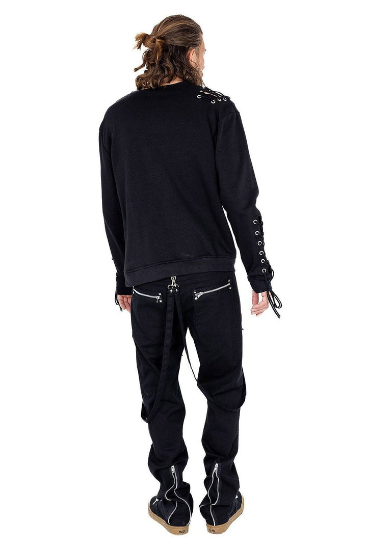 Erskine Jumper Sweatshirt [BLACK] - mens tops - VampireFreaks - Poizen Industries