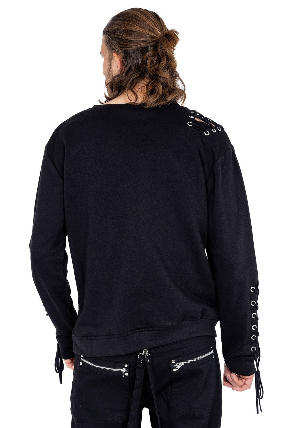 Erskine Jumper Sweatshirt [BLACK] - mens tops - VampireFreaks - Poizen Industries