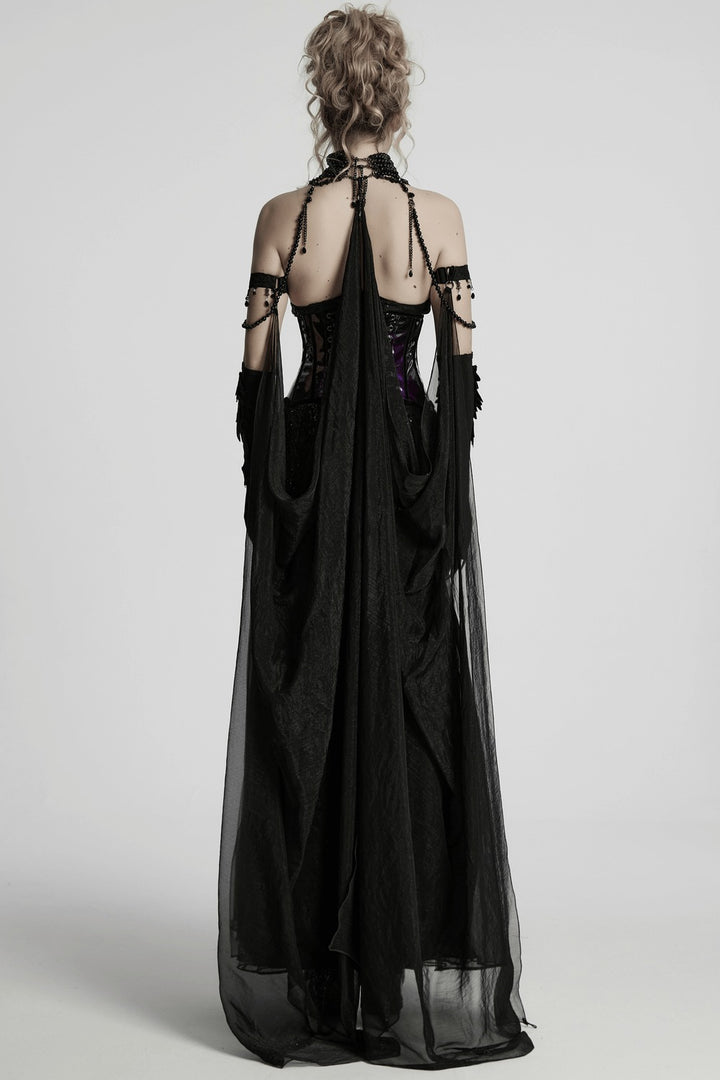 gothic harness with attached cape 