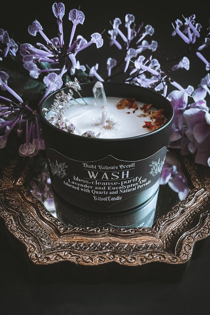 Eucalyptus Lavender Blessing Candle [WARSH] - housewares - VampireFreaks - Night Rituals Occult