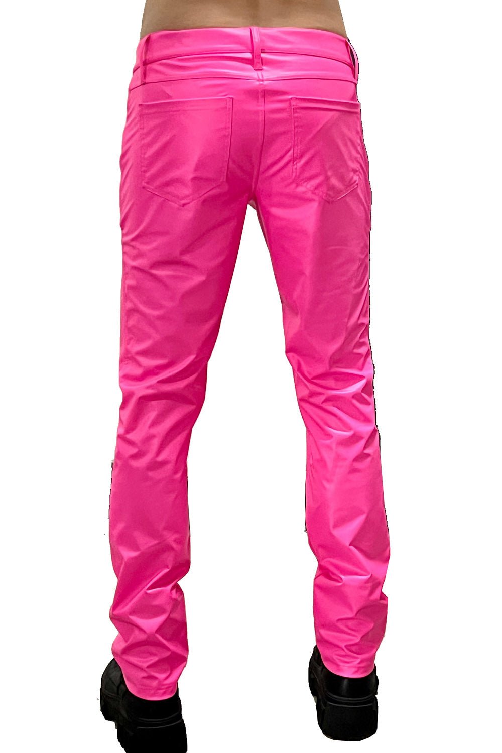 Evil Fit Matte Hot Pink Vinyl Jeans - mens pants - VampireFreaks - Horse And Horn