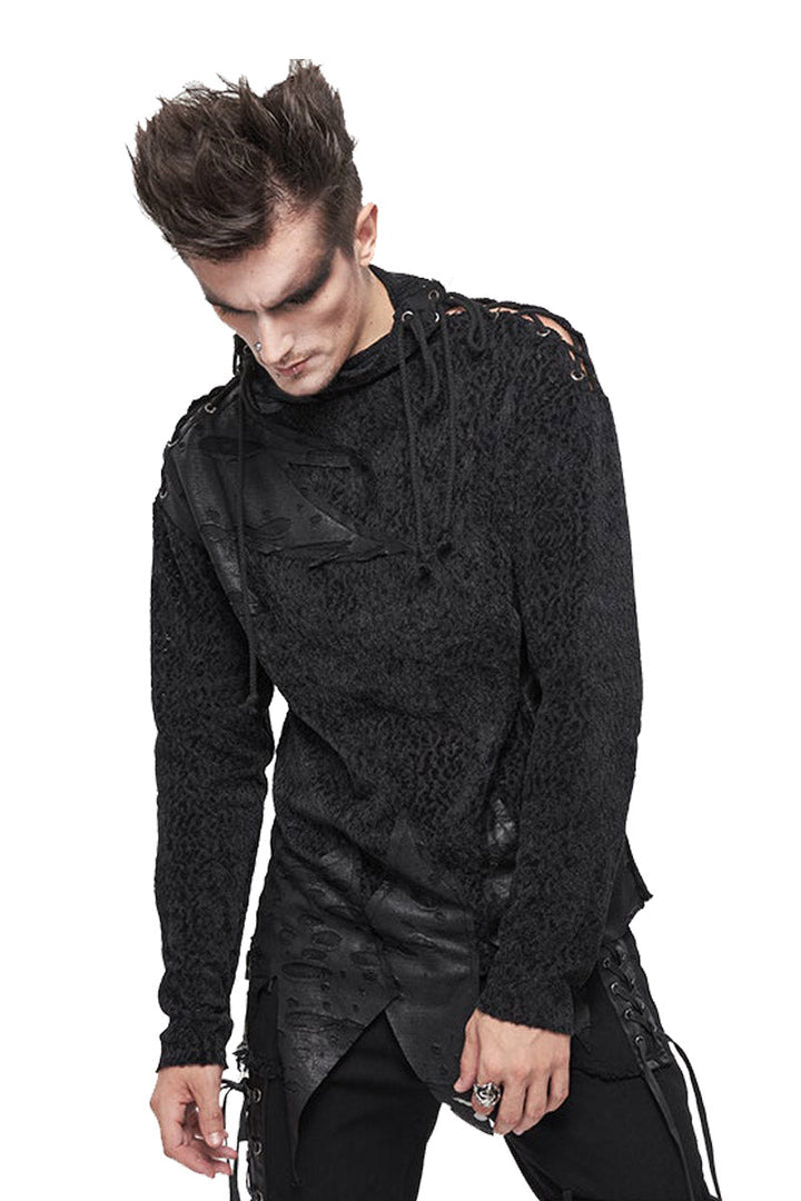 Executioner Knit Top - mens outerwear - VampireFreaks - Devil Fashion