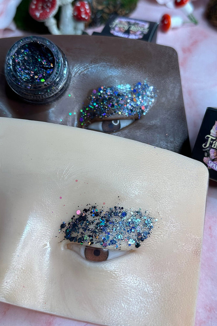 black sparkle glitter for eyes