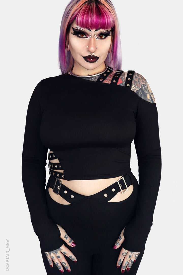 grunge gothic long sleeve top