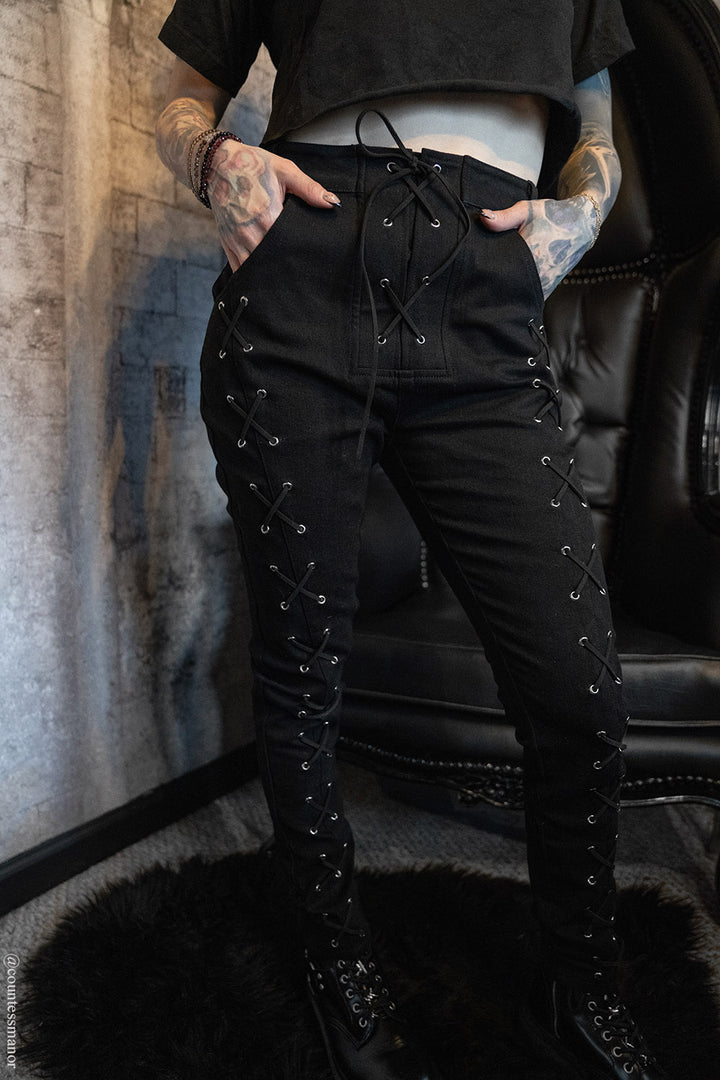 high-waisted corset pants