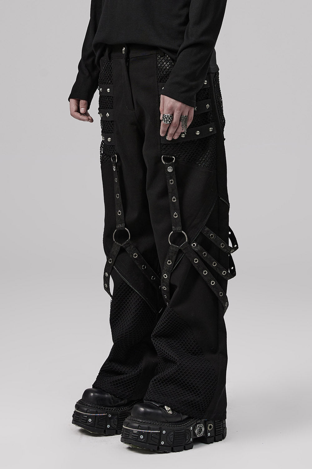 mens black baggy pants