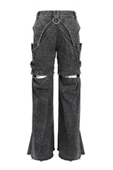 mens baggy dark denim grunge goth cargo pants