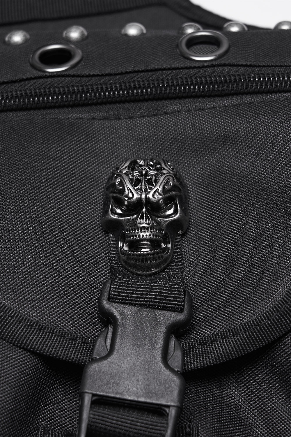 netted skull hardware skull studded waist bag