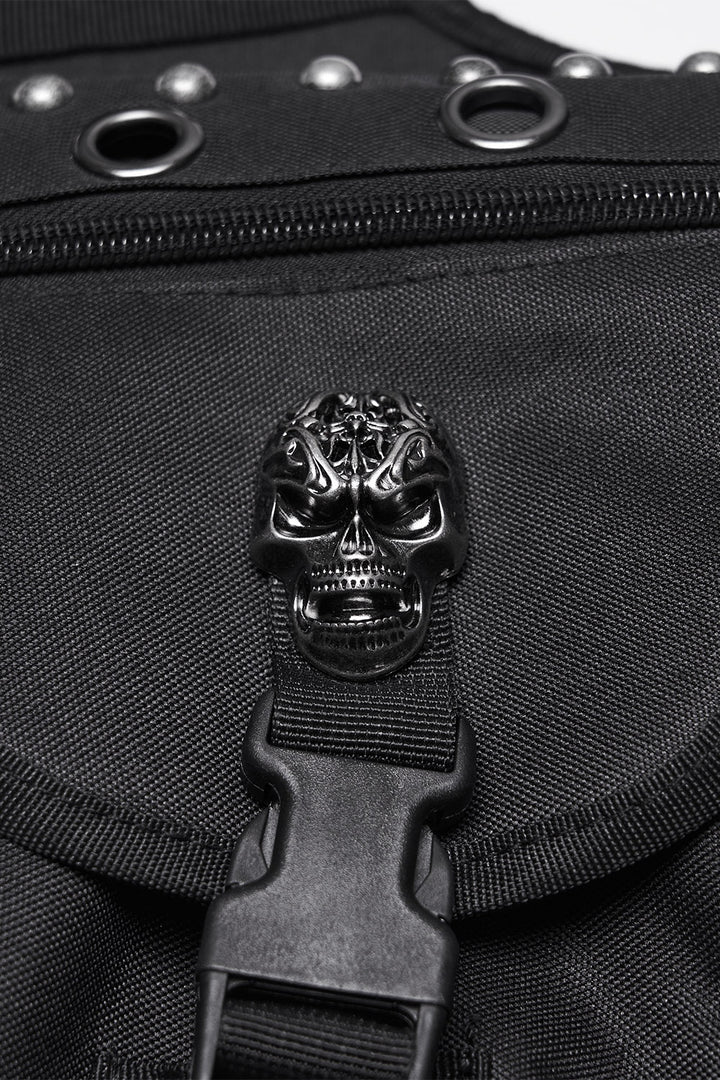 netted skull hardware skull studded waist bag