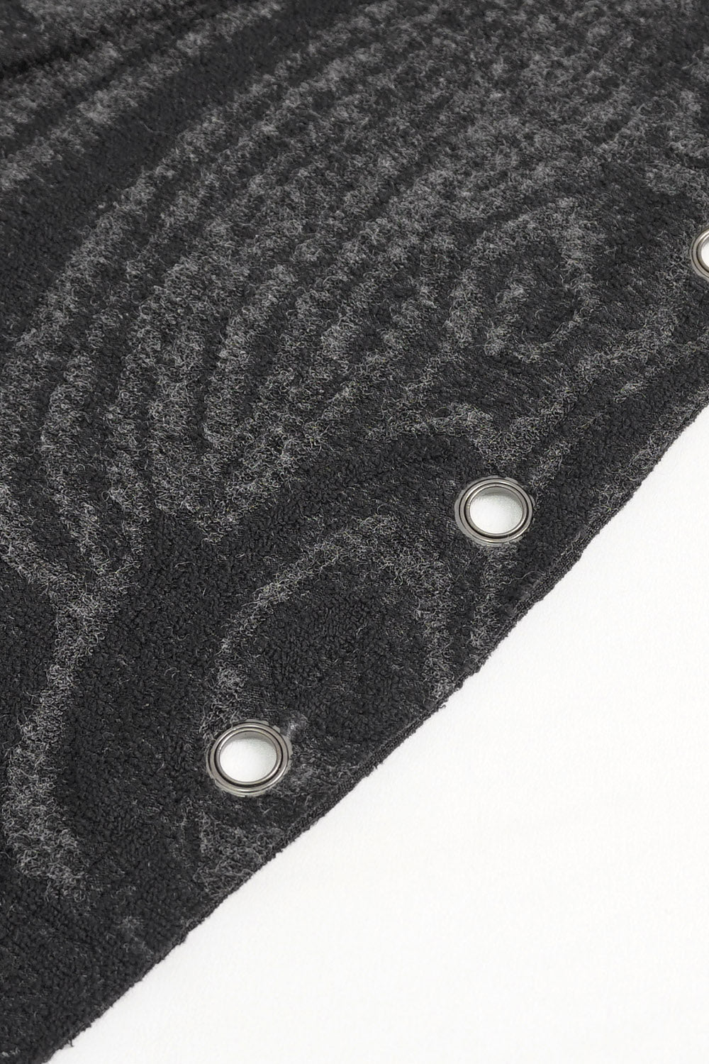 black and grey spiral fabric cardigan