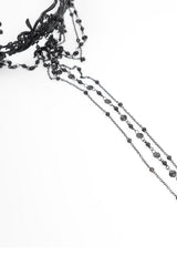 dark queen beaded tassel crown