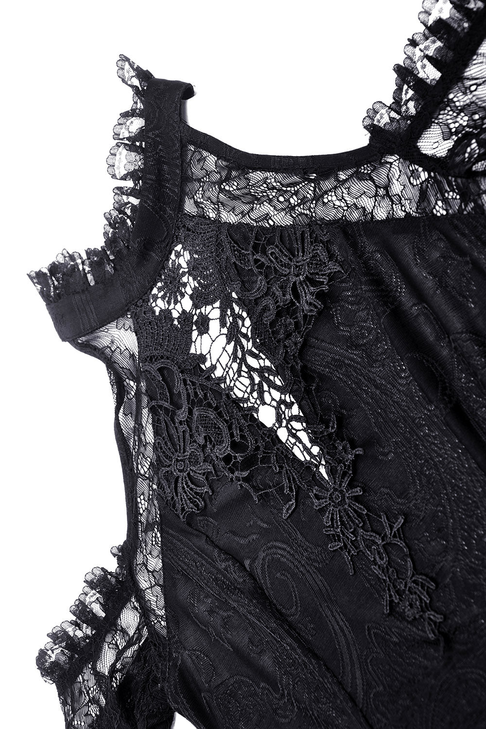 embroidered lace gothic dress