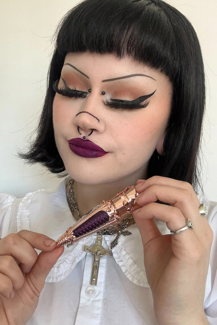 gothic plum lipstick