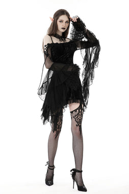 Black Fantasy Velvet Dress