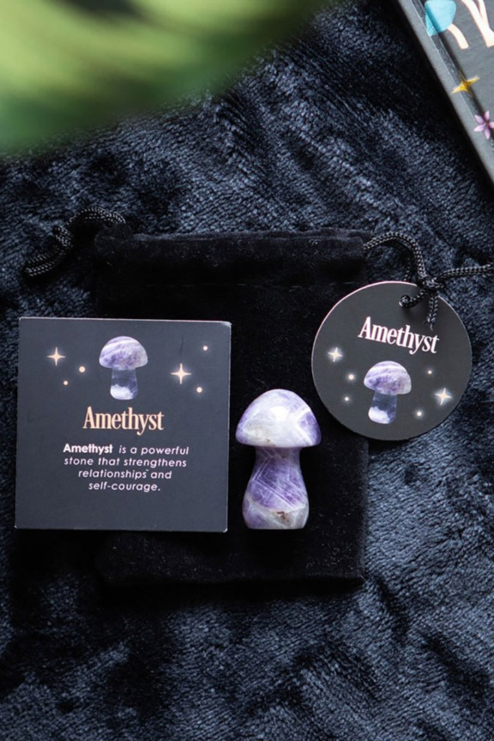 amethyst stone shaped like a mushroom 
