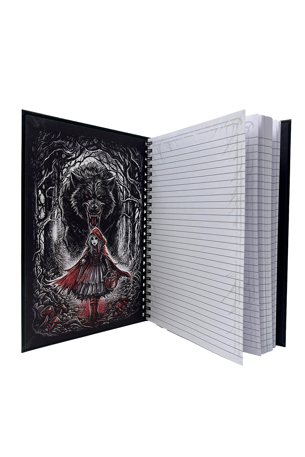 gothic fairytale notebook with spiderweb pages 