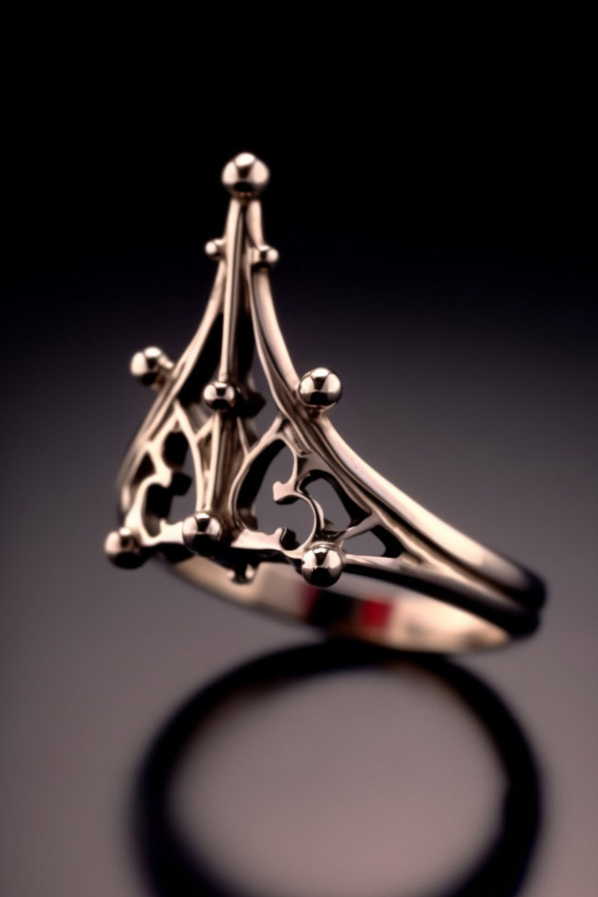 gothic gold ring