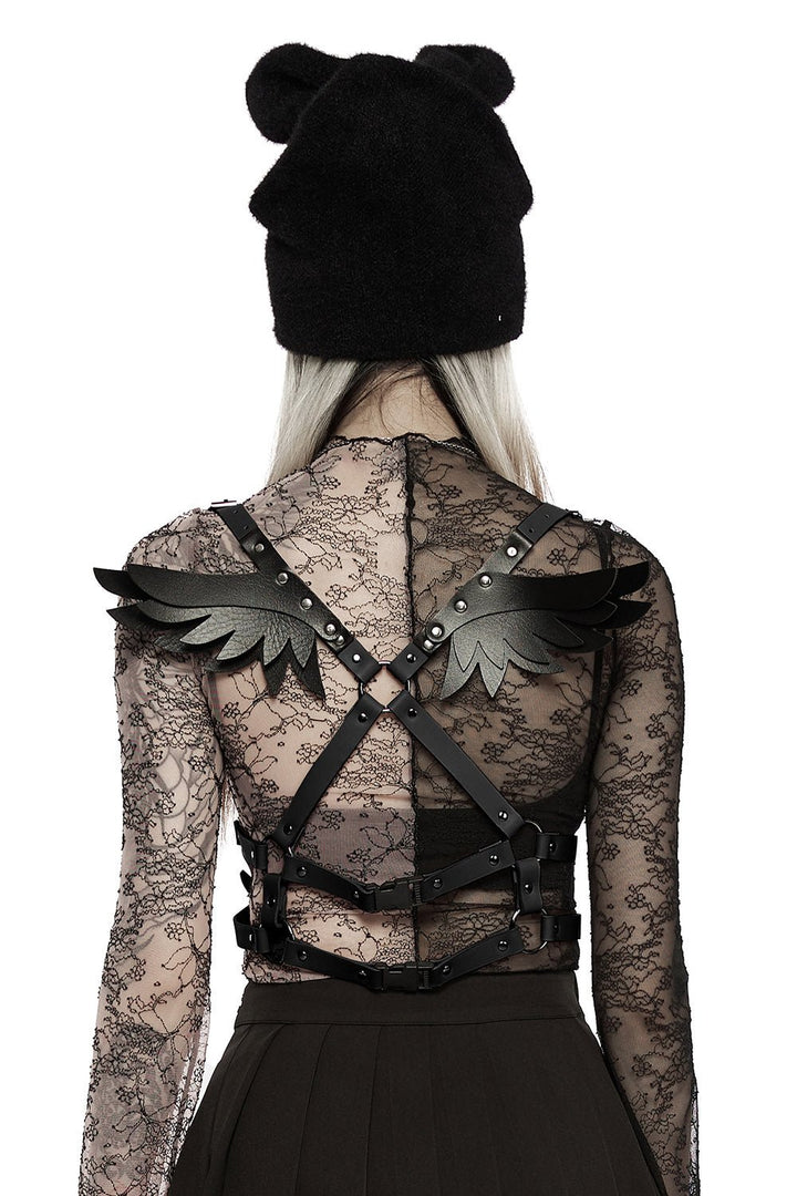 Fallen Angel Wings Harness [BLACK] - belts - VampireFreaks - Punk Rave