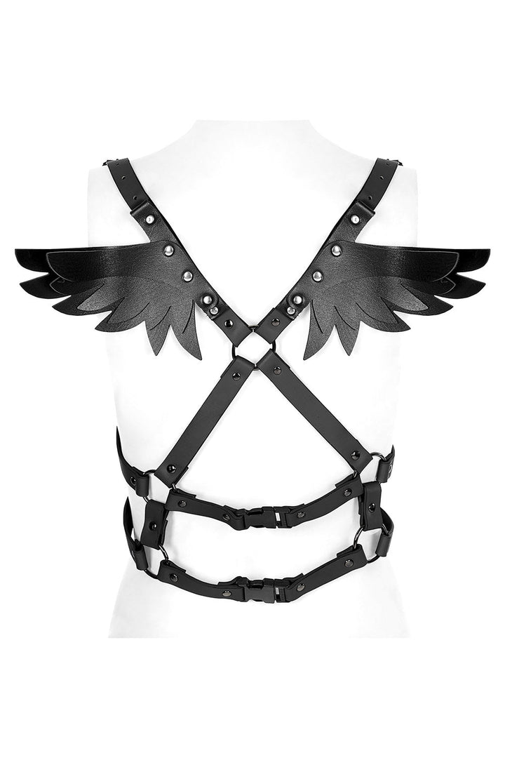 Fallen Angel Wings Harness [BLACK] - belts - VampireFreaks - Punk Rave