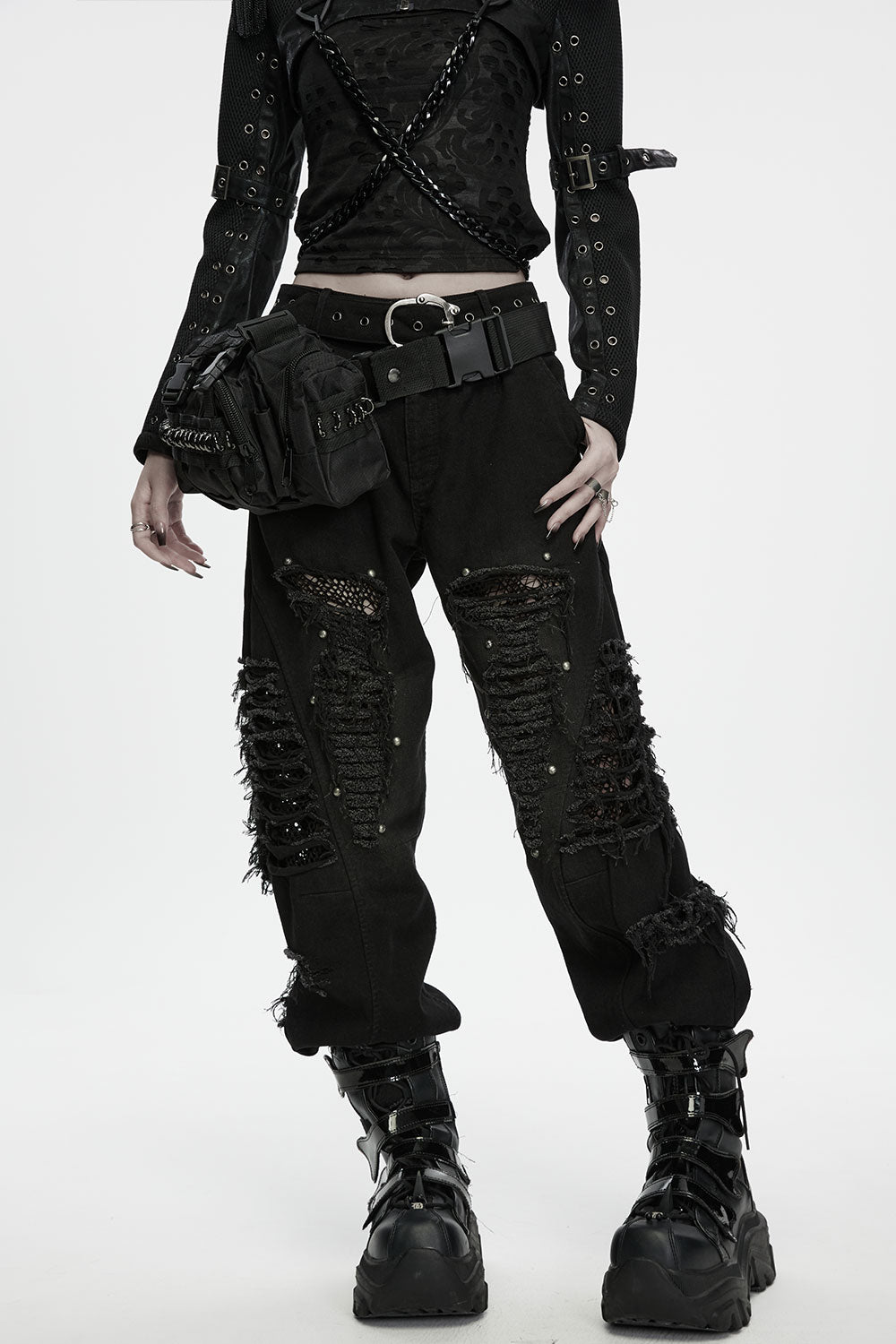 punk goth rave festival waist bag accessory