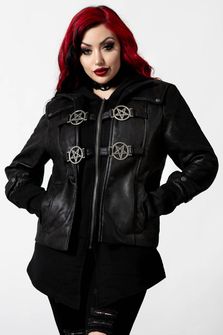 Faustus Hood Jacket - womens outerwear - VampireFreaks - Killstar