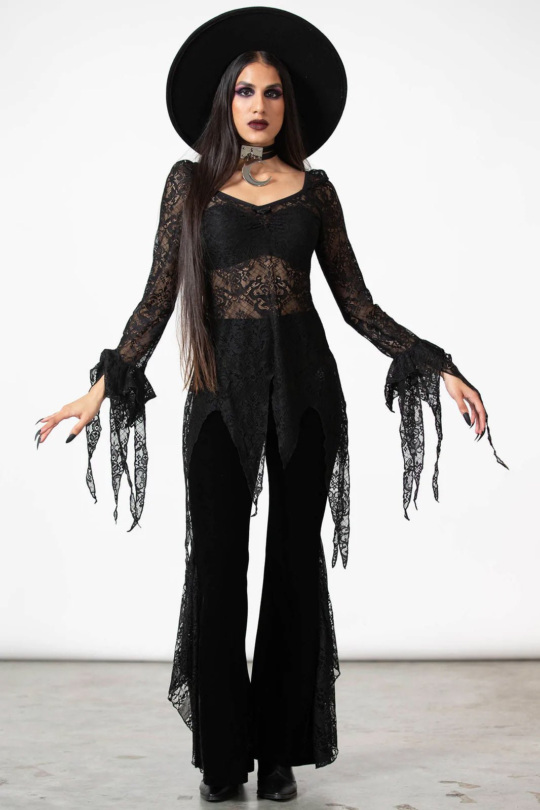 Faythe Lace Top - womens tops - VampireFreaks - Killstar