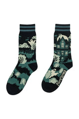 Punk Goth Grunge Dead End Manor Crew Socks