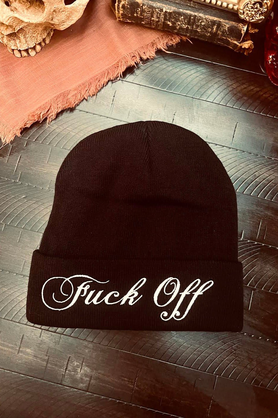 F*ck Off Beanie - hats & scarves & headwear - VampireFreaks - VampireFreaks