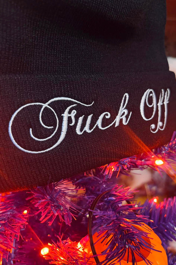 F*ck Off Beanie - hats & scarves & headwear - VampireFreaks - VampireFreaks