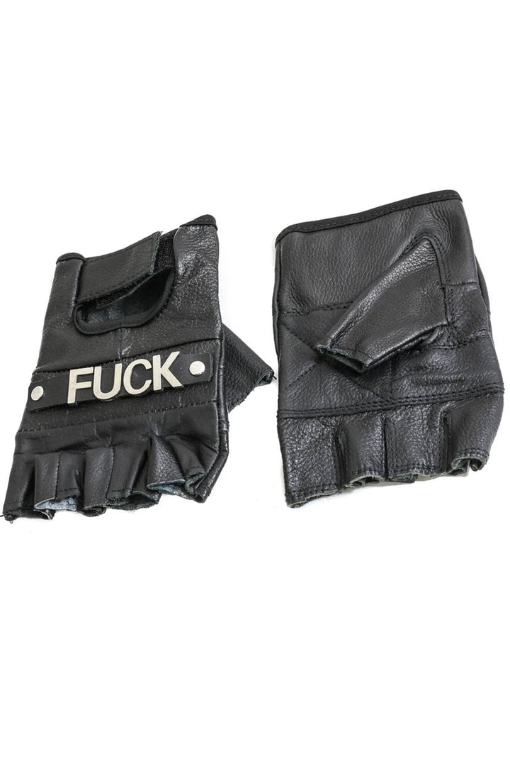 F*ck Off Leather Gloves - gloves & armwarmers - VampireFreaks - Funk Plus