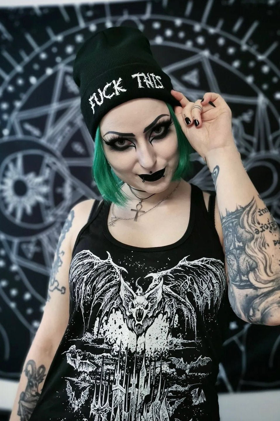 F*ck This Beanie - hats & scarves & headwear - VampireFreaks - VampireFreaks