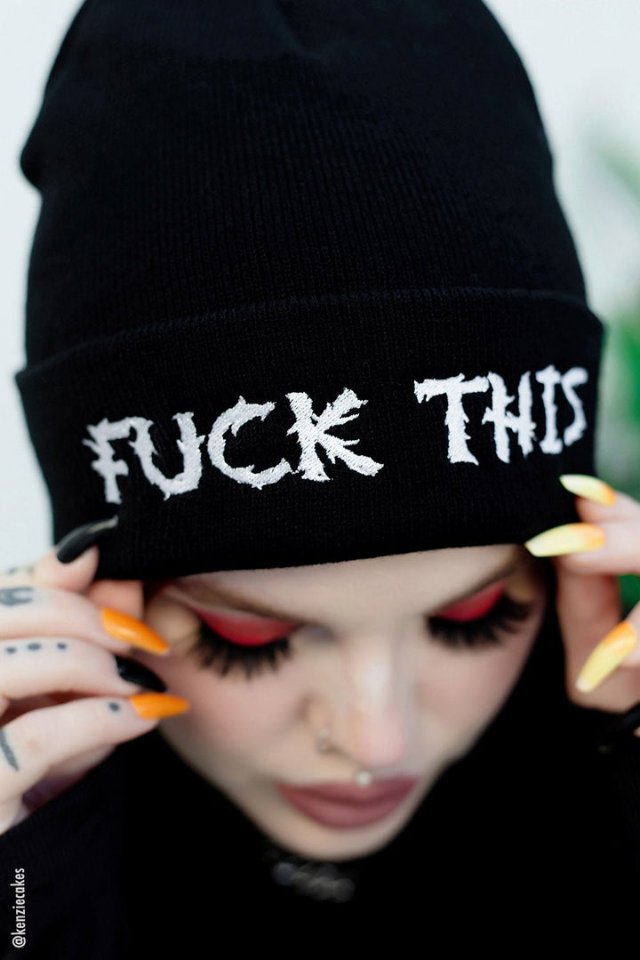 F*ck This Beanie - hats & scarves & headwear - VampireFreaks - VampireFreaks