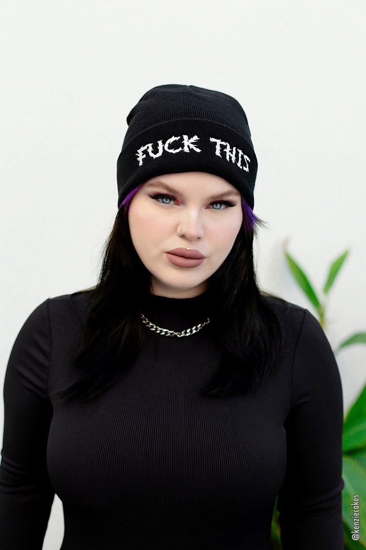 F*ck This Beanie - hats & scarves & headwear - VampireFreaks - VampireFreaks