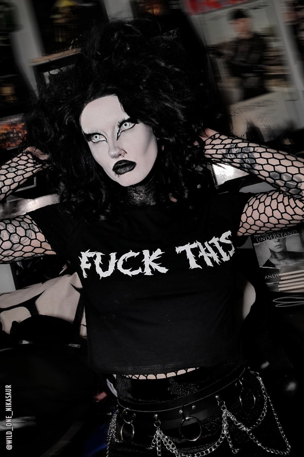 F*ck This Crop Top - womens graphic tees - VampireFreaks - VampireFreaks