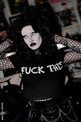 F*ck This Crop Top - womens graphic tees - VampireFreaks - VampireFreaks