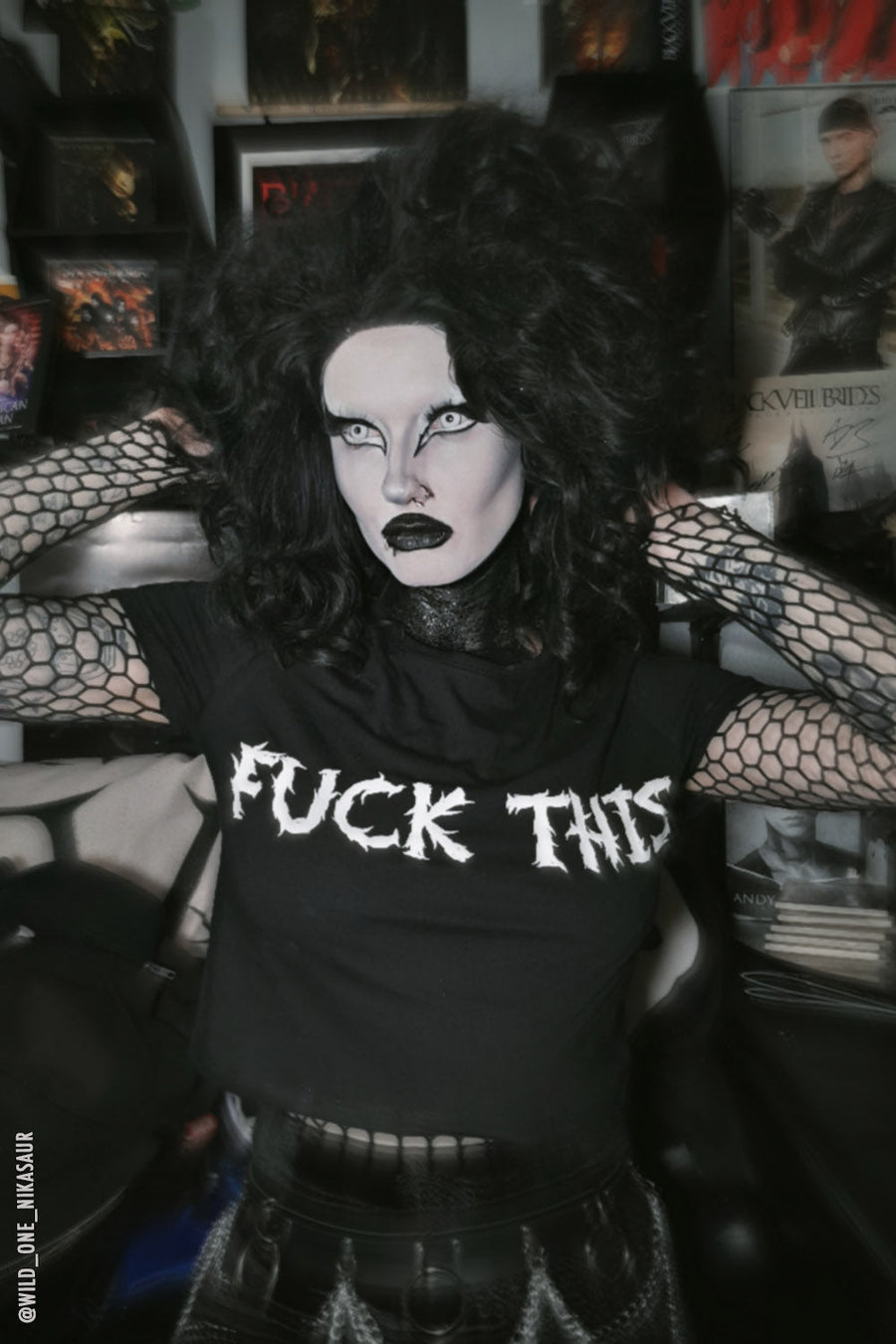 F*ck This Crop Top - womens graphic tees - VampireFreaks - VampireFreaks