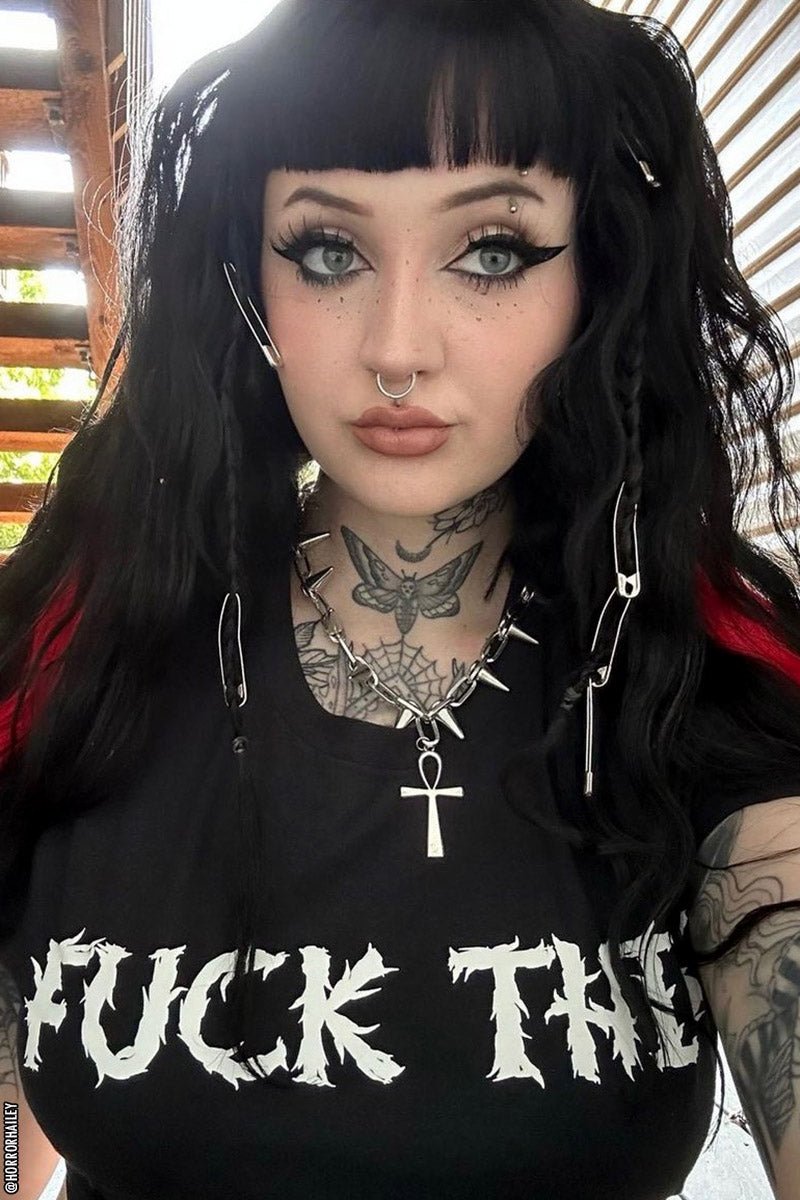 F*ck This Crop Top - womens graphic tees - VampireFreaks - VampireFreaks