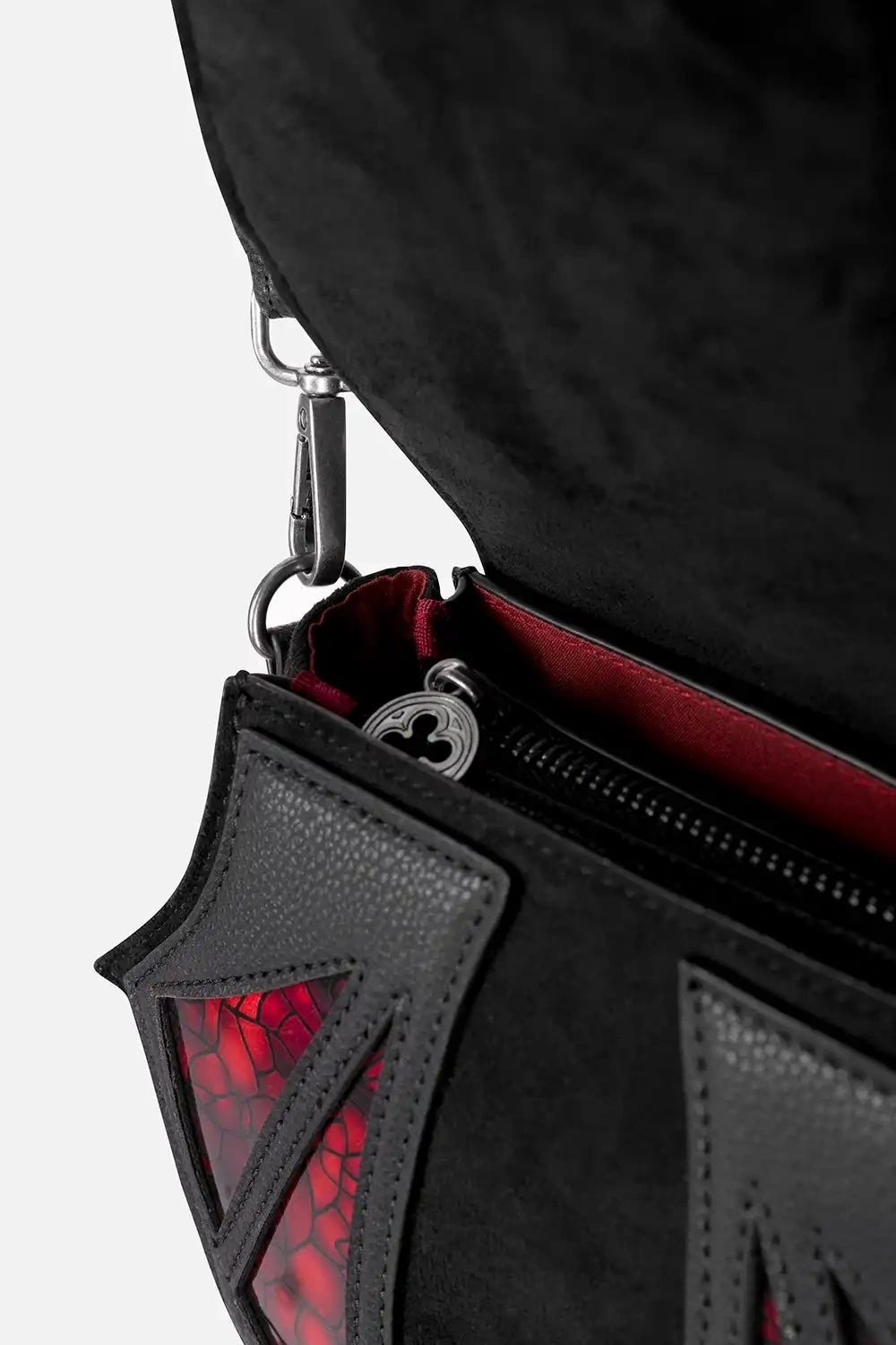 vegan leather gothic cathedral shoulder bag by restyle