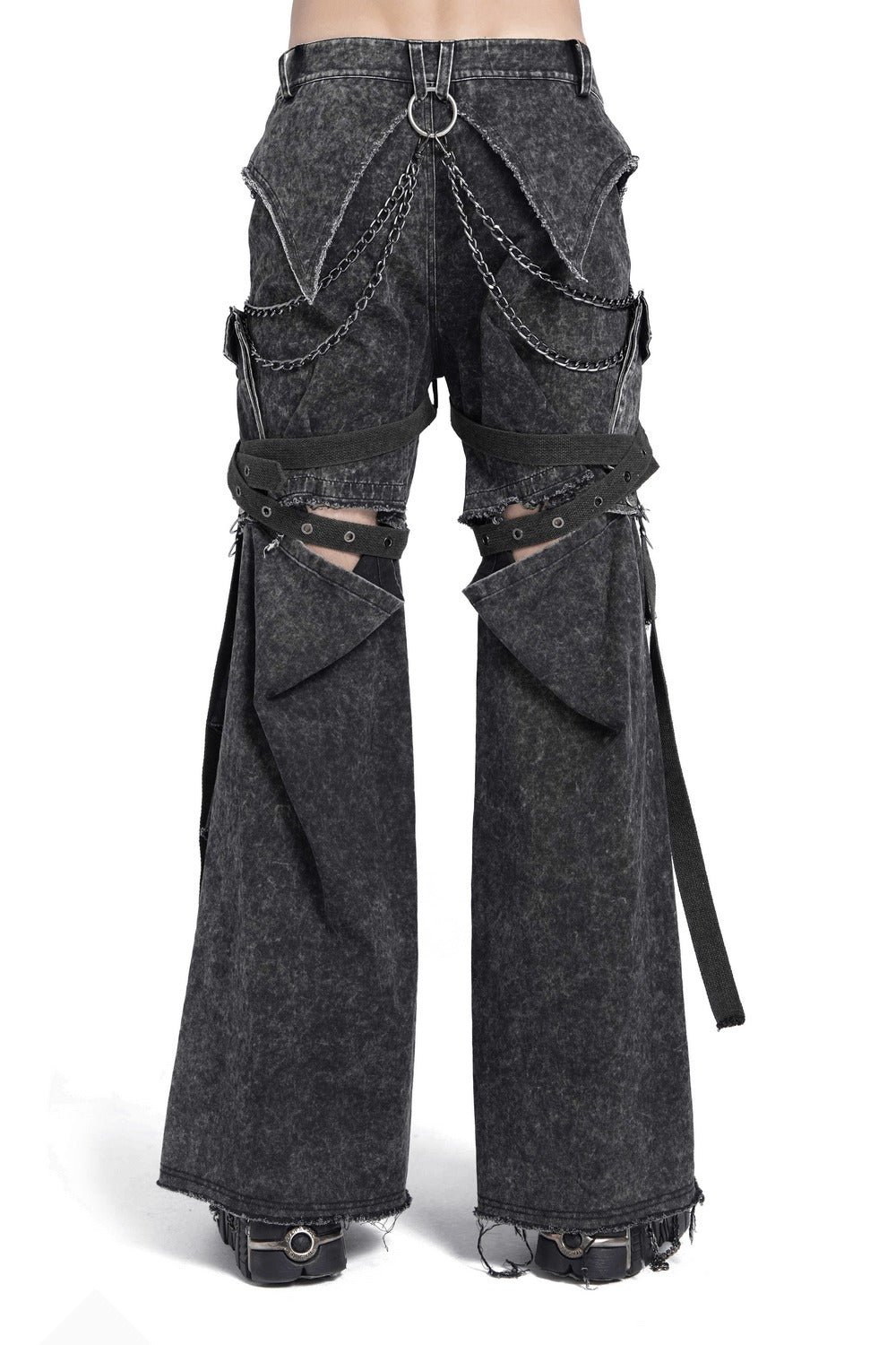mens ragged chain pants