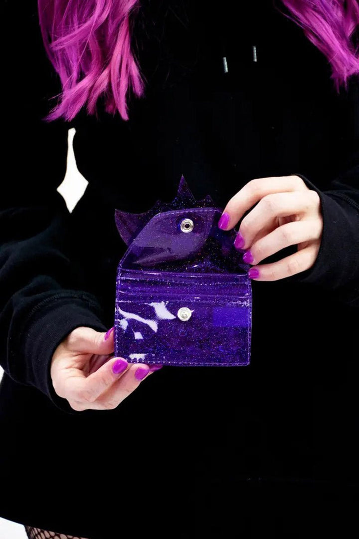 Feelin' Spooky Cardholder with Liquid Glitter - bags & wallets - VampireFreaks - Electric Bubblegum