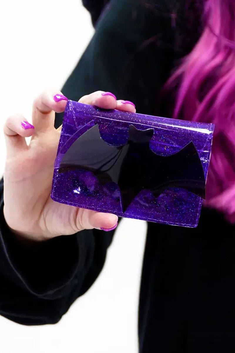 Feelin' Spooky Cardholder with Liquid Glitter - bags & wallets - VampireFreaks - Electric Bubblegum