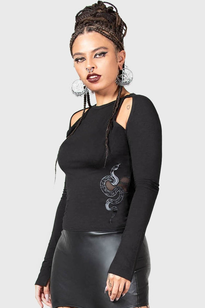 Femme Fangs Top - womens tops - VampireFreaks - Killstar