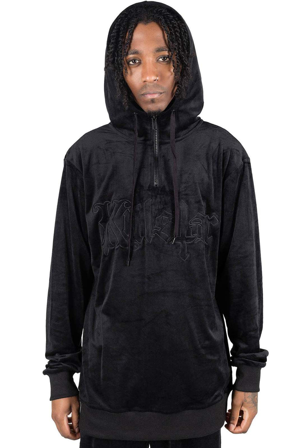 Fester Velour Hoodie (Unisex) [Black]