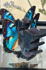 blue buterfly cottagecore hair clips