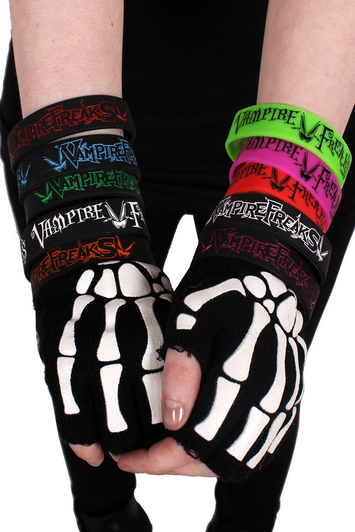 Fingerless Skeleton Gloves - gloves & armwarmers - VampireFreaks - VampireFreaks