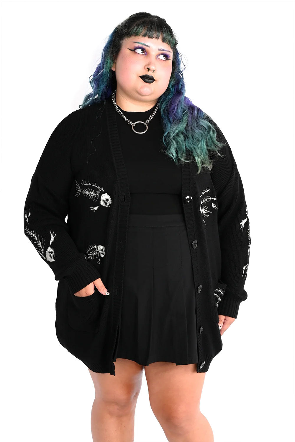 womens nautical fish sweater in plus sizes