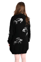 goth oversized womens cardigan sweater top